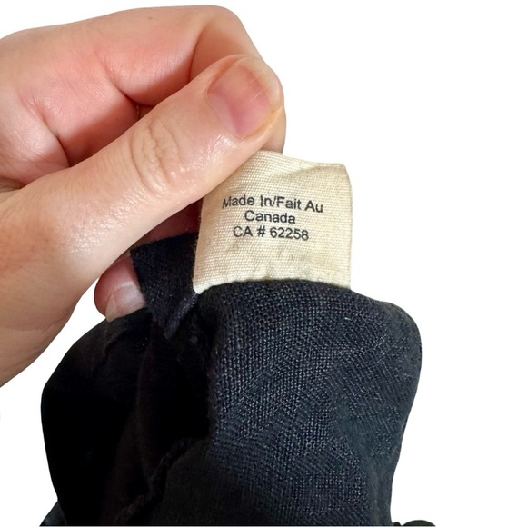 Beaton Linen 100% Linen Shortalls Overall Shorts Romper in Black - Picture 11 of 12